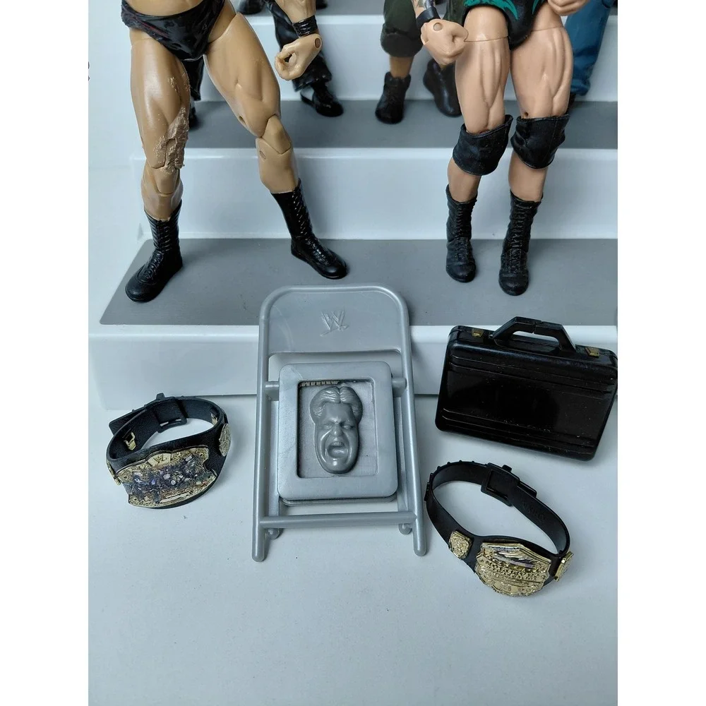 WWE Action Figure Lot Randy Orton John Cena Batista Undertaker Triple H Accs